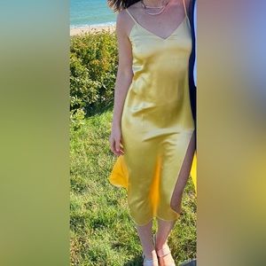 Reformation Yellow Midi Dress